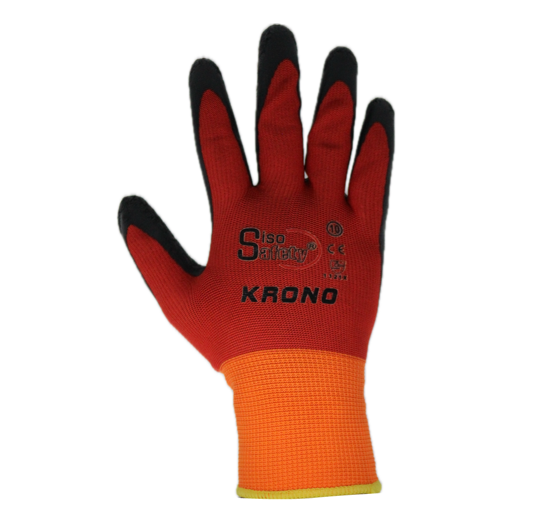 Guante Poliester Latex corrugado Krono