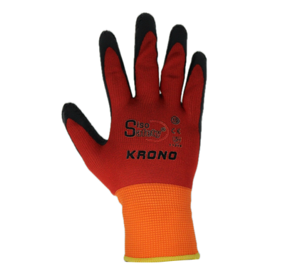 Guante Poliester Latex corrugado Krono