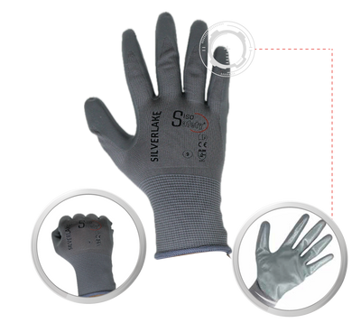 Guante poliéster-nitrilo Silverlake